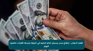 قفزة الدولار.. ارتفاع جديد يسجل أمام الجنيه في البنوك وسط تقلبات عالمية اليوم